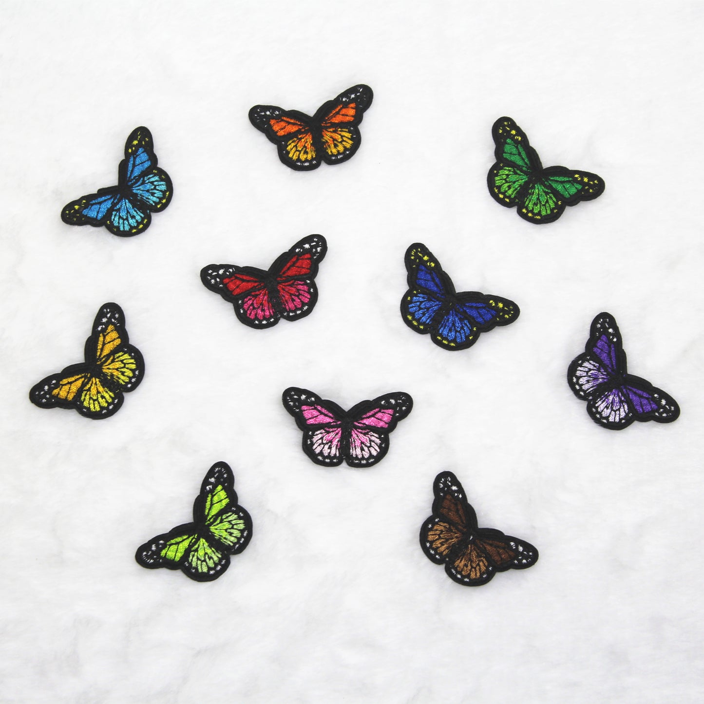 SUNMOVE 10Pcs Embroidery Butterfly Iron On Sew On Patch Badge Dress Hat Jeans Fabric Applique DIY