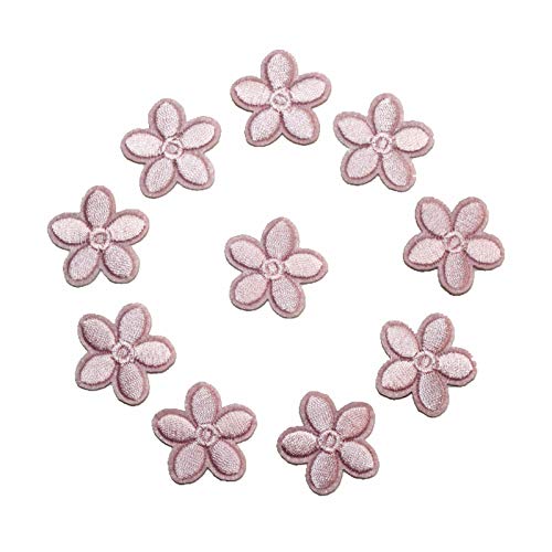 10Pcs Plum Blossom Embroidery Sew On Iron On Patch Badge Jacket Jeans Clothes Fabric Applique DIY