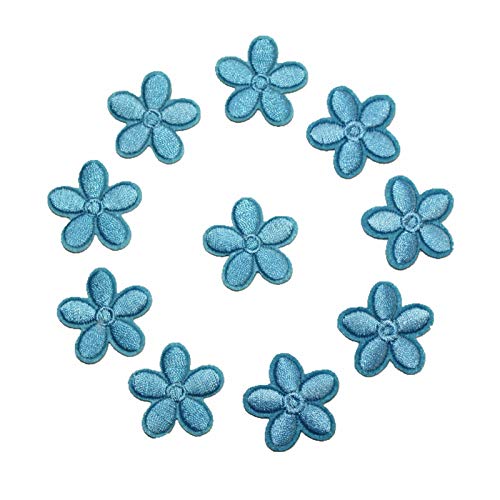 10Pcs Plum Blossom Embroidery Sew On Iron On Patch Badge Jacket Jeans Clothes Fabric Applique DIY