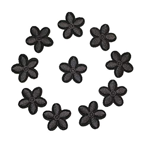 10Pcs Plum Blossom Embroidery Sew On Iron On Patch Badge Jacket Jeans Clothes Fabric Applique DIY