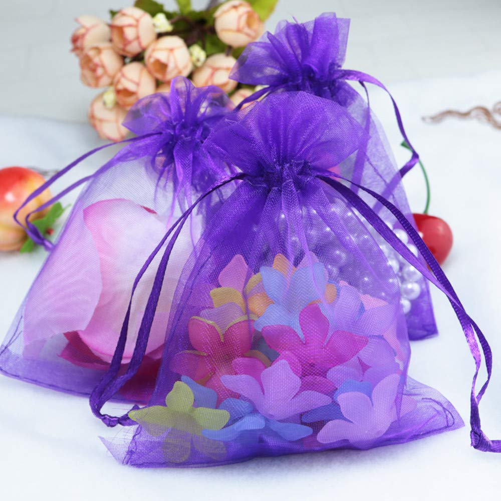 SUNMOVE 100Pcs Organza Gift Bags Drawstring Favor Bags Jewelry Pouches Wrap, 3.93 x 4.72 Inches, Multi-Colored, Candy Pouches Wedding Party Birthday Christmas Favor Gift Bags