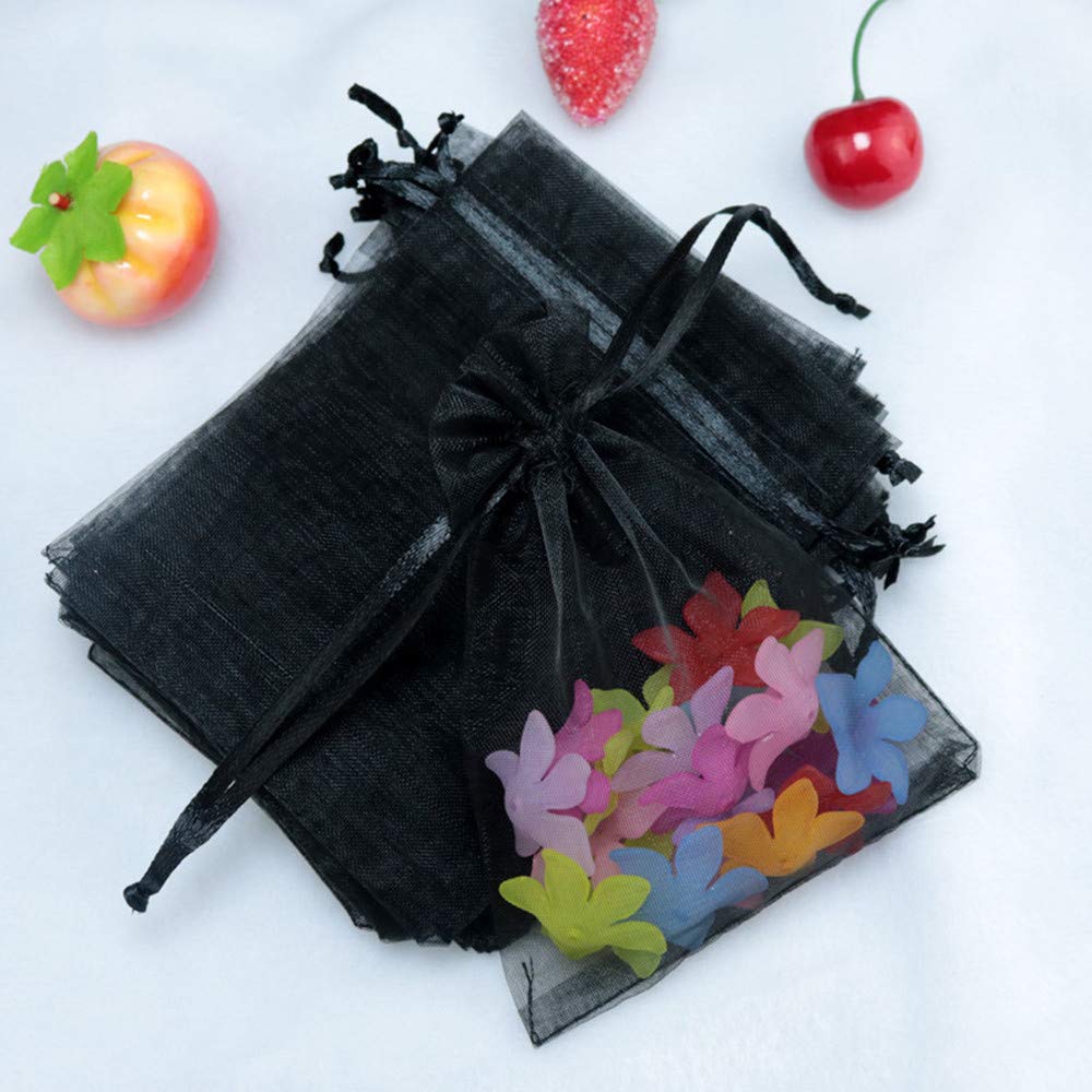 SUNMOVE 100Pcs Organza Gift Bags Drawstring Favor Bags Jewelry Pouches Wrap, 3.93 x 4.72 Inches, Multi-Colored, Candy Pouches Wedding Party Birthday Christmas Favor Gift Bags