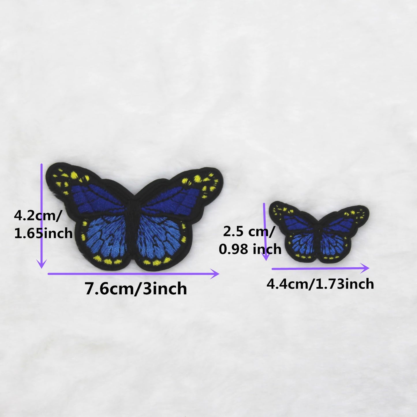 SUNMOVE 10Pcs Embroidery Butterfly Iron On Sew On Patch Badge Dress Hat Jeans Fabric Applique DIY