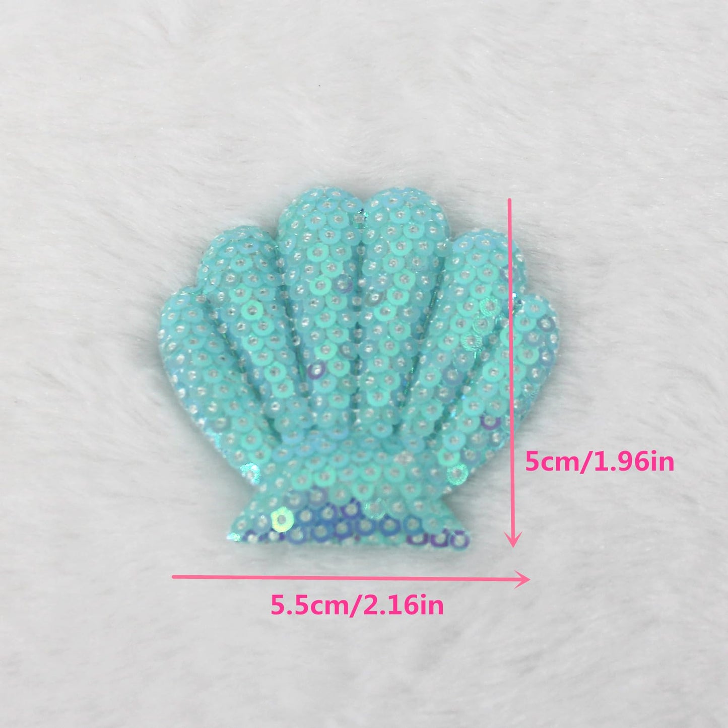 SUNMOVE 10Pcs Embroidery Shell Shapes Sew On Patch Badge Bag Hat Hair Accessory Applique