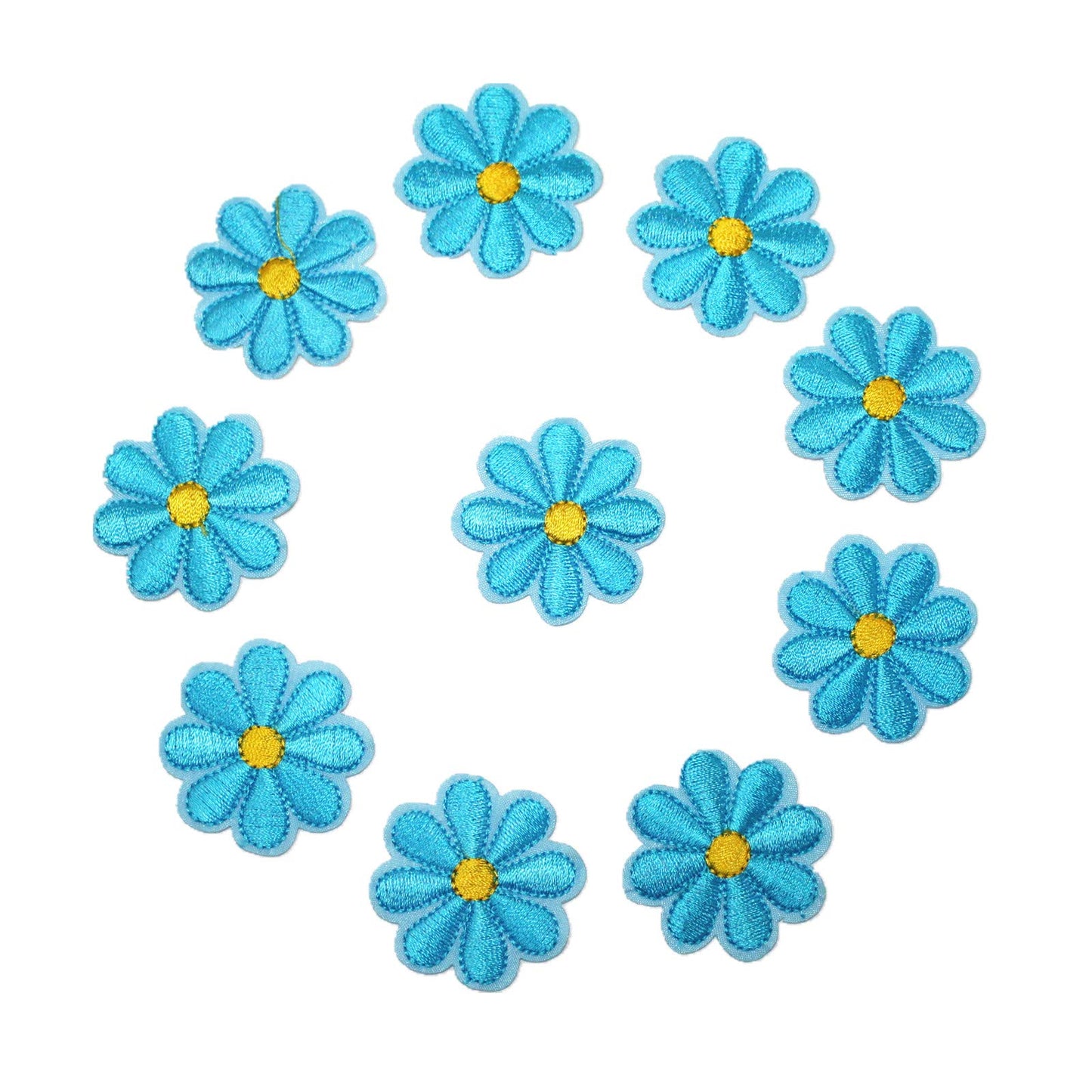 SUNMOVE 10Pcs Embroidery Sunflower Daisy Flower Sew On Iron On Patch Badge Bag Hat Jeans Jackets Applique