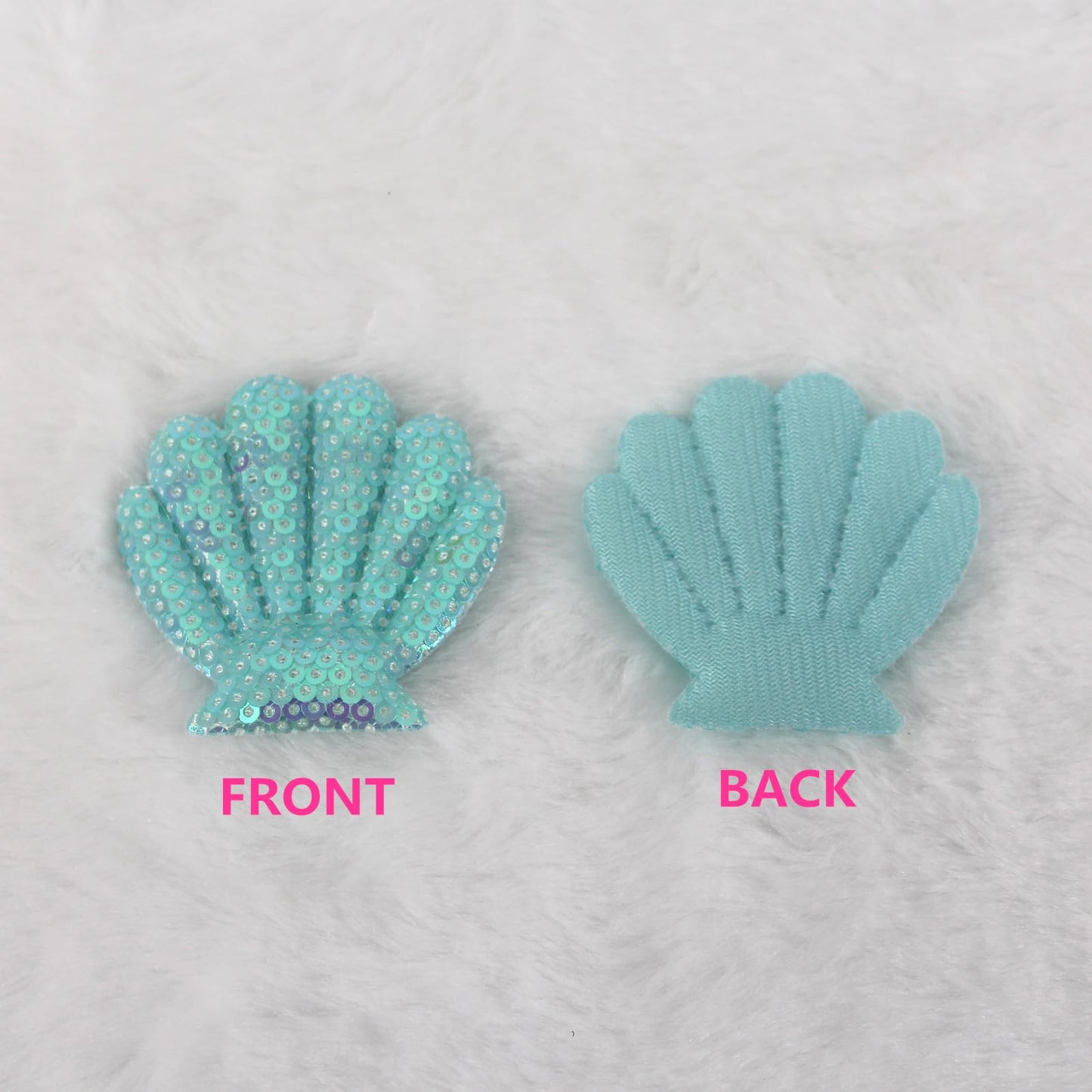 SUNMOVE 10Pcs Embroidery Shell Shapes Sew On Patch Badge Bag Hat Hair Accessory Applique