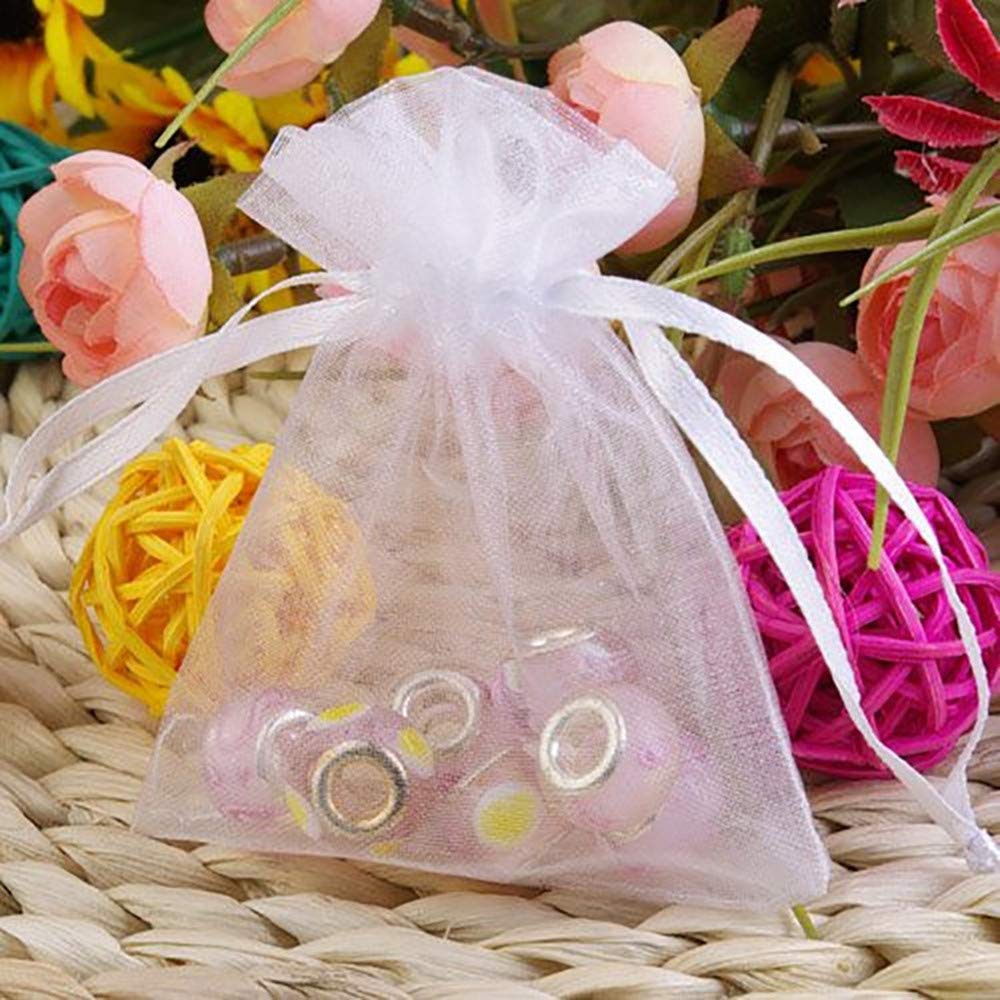 SUNMOVE 100Pcs Organza Gift Bags Drawstring Favor Bags Jewelry Pouches Wrap, 3.93 x 4.72 Inches, Multi-Colored, Candy Pouches Wedding Party Birthday Christmas Favor Gift Bags