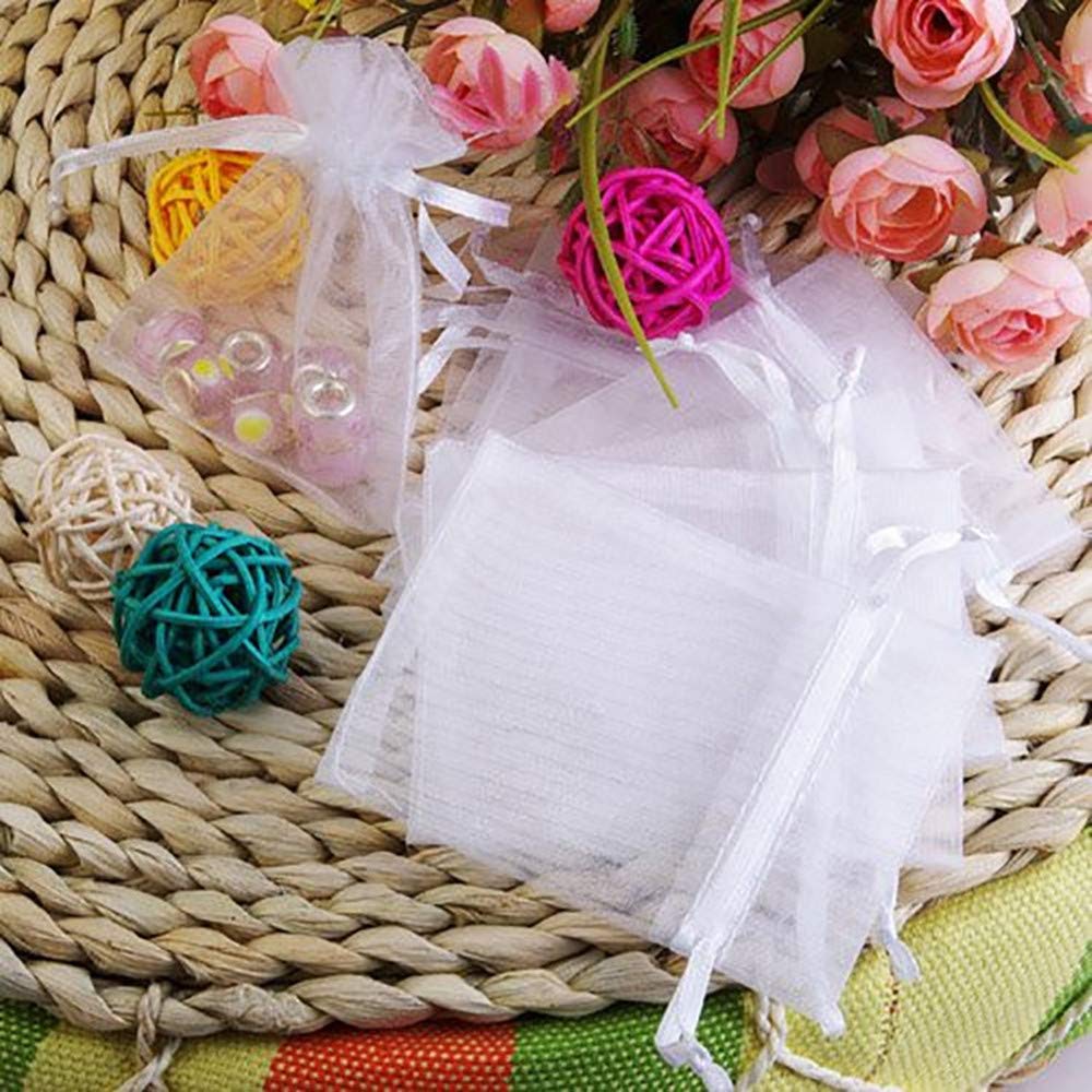 SUNMOVE 100Pcs Organza Gift Bags Drawstring Favor Bags Jewelry Pouches Wrap, 3.93 x 4.72 Inches, Multi-Colored, Candy Pouches Wedding Party Birthday Christmas Favor Gift Bags