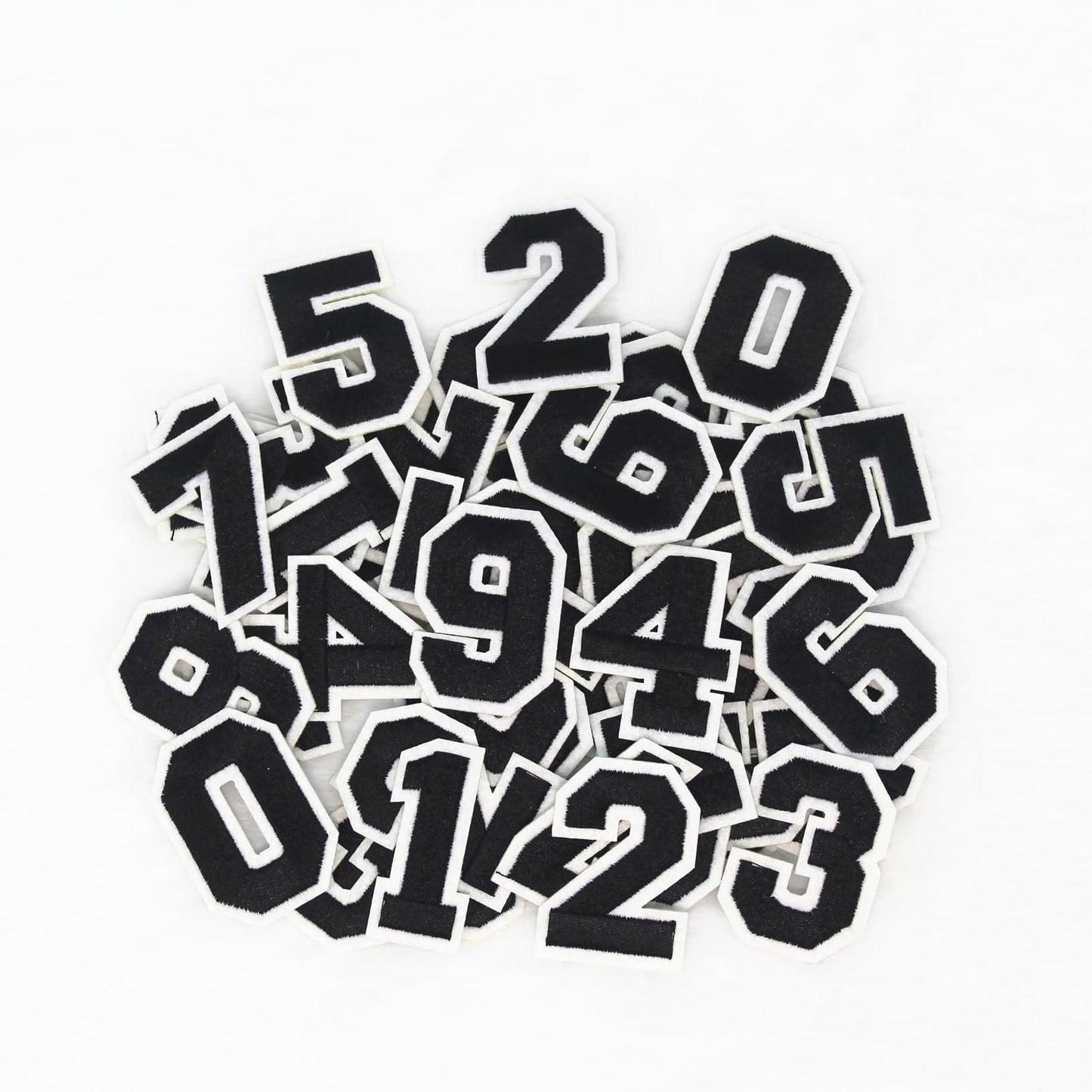 SUNMOVE 30 Pcs Numbers Patch Number 0-9 Embroidered Patches Sew On Iron On with Ironed Adhesive DIY for Shirts Jackets Hats Jeans Shoes Bags