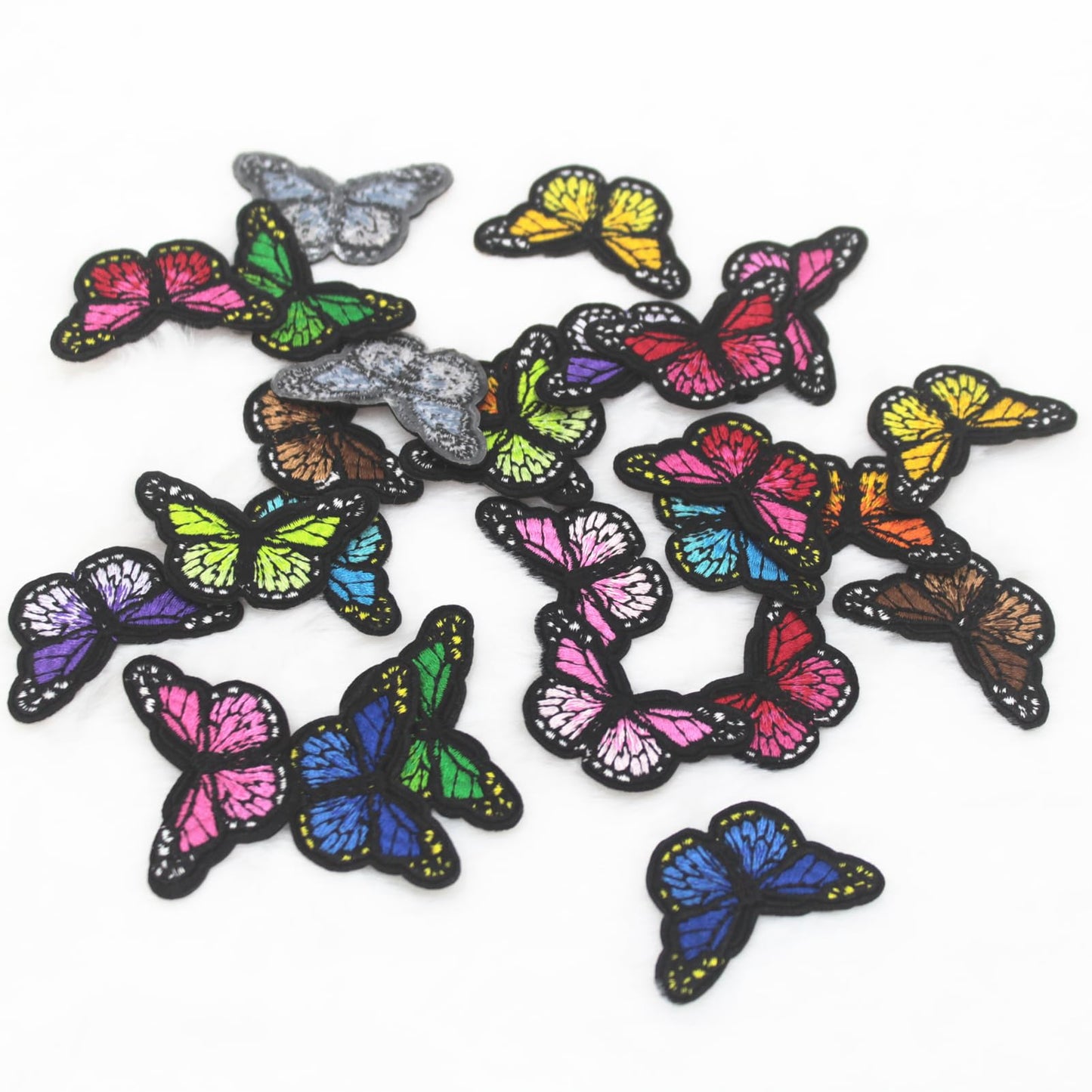 SUNMOVE 10Pcs Embroidery Butterfly Iron On Sew On Patch Badge Dress Hat Jeans Fabric Applique DIY
