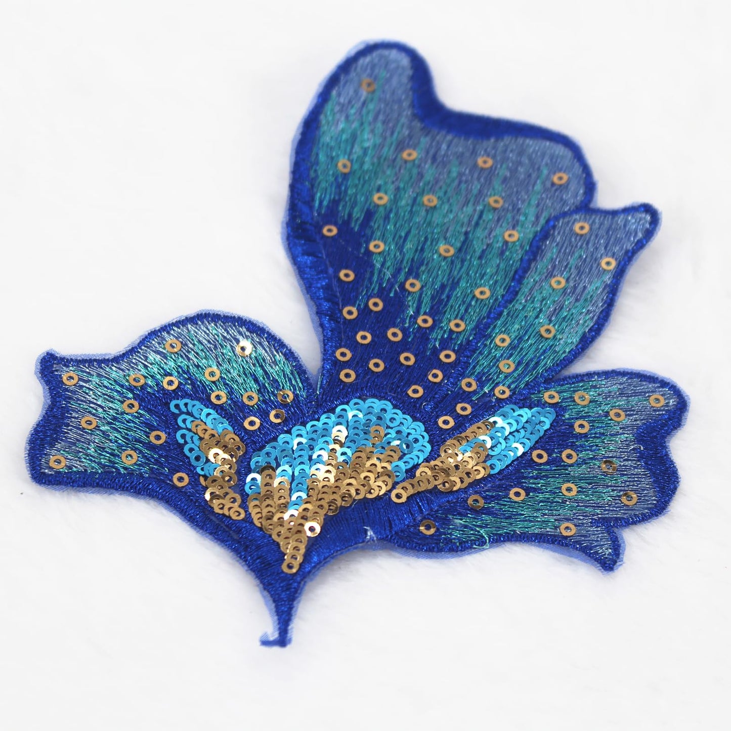 SUNMOVE 2 Pcs Embroidery Sequin Flower Applique Sewing Flower Fabric For Hat,Bra,Jacket,Gown Dress DIY Crafts