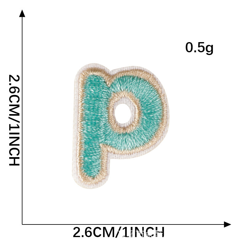 SUNMOVE Letter A-Z Patches Sew On Iron On Embroidery Applique for Clothes Bag Jeans Keychain DIY