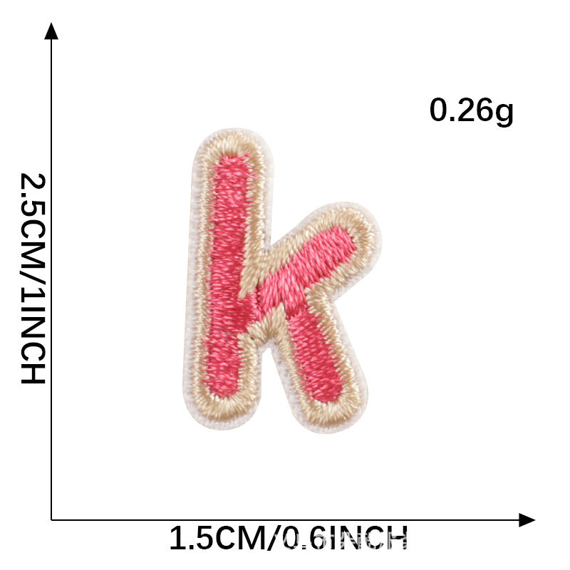 SUNMOVE Letter A-Z Patches Sew On Iron On Embroidery Applique for Clothes Bag Jeans Keychain DIY