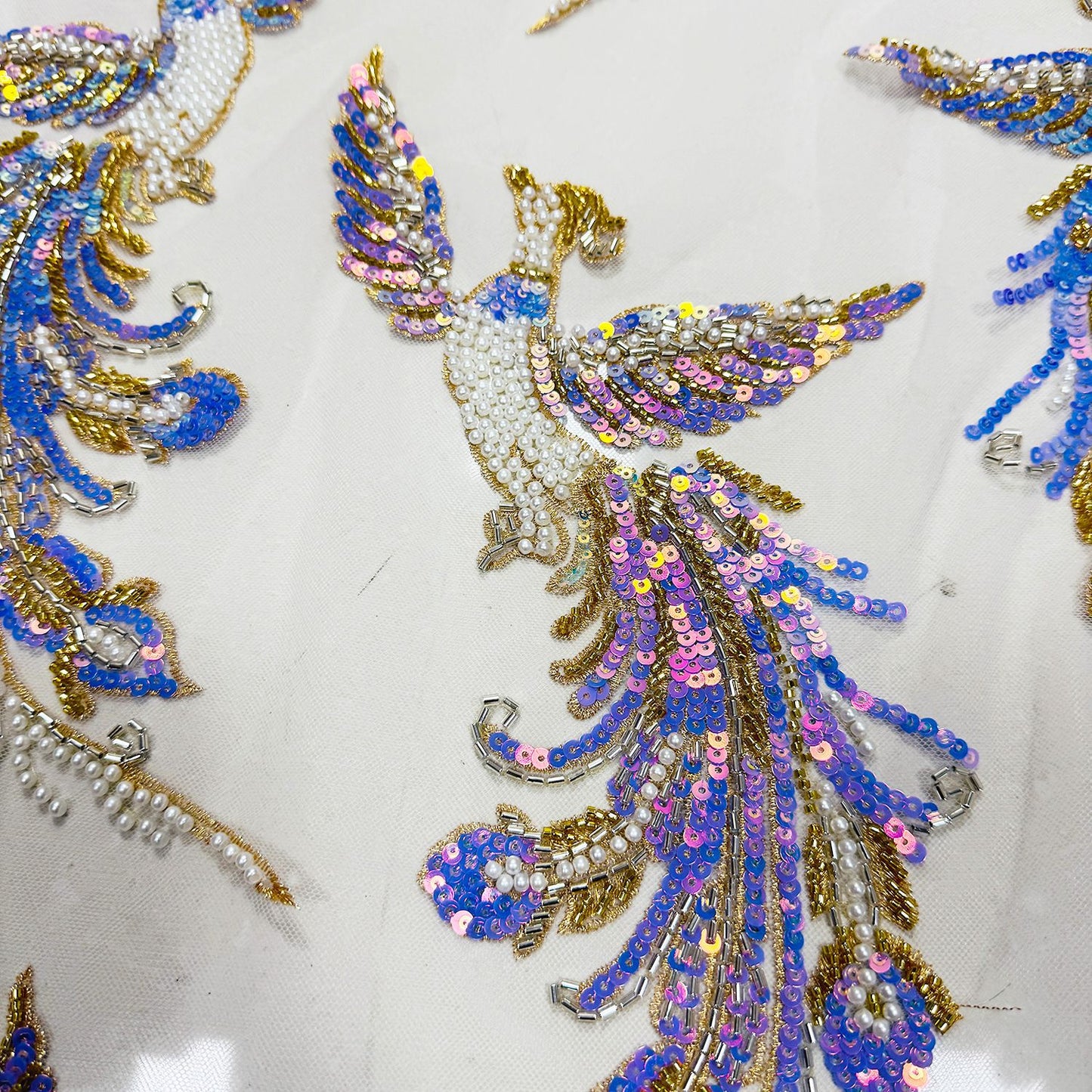 SUNMOVE Pair of Embroidery Phoenix for Sewing Project Wedding Dress