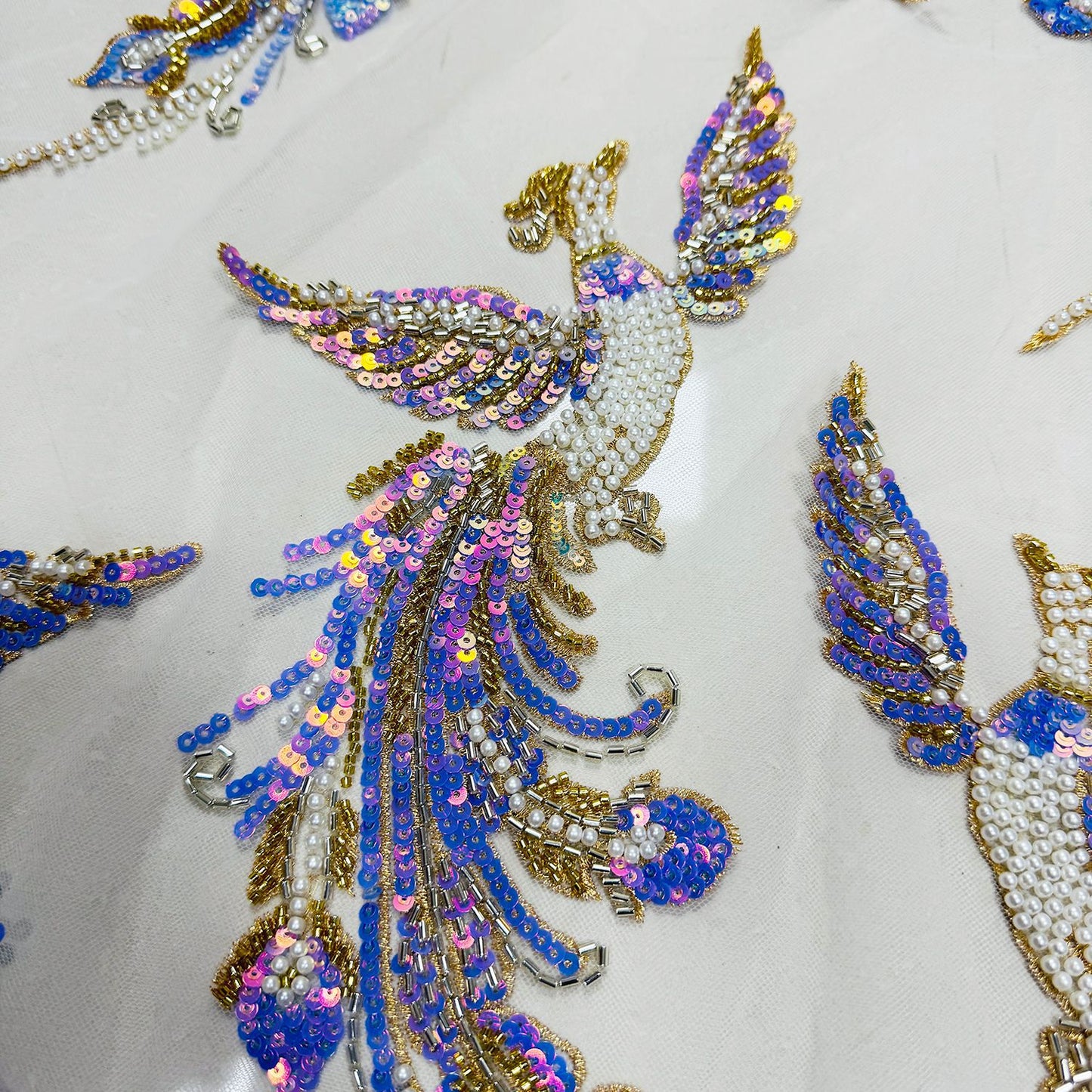 SUNMOVE Pair of Embroidery Phoenix for Sewing Project Wedding Dress