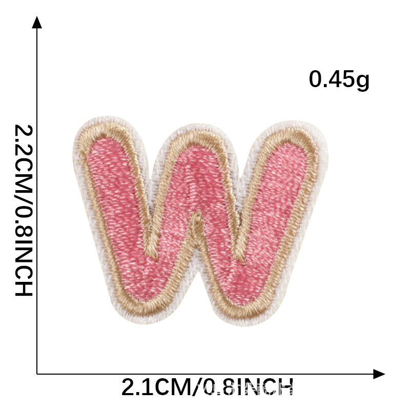 SUNMOVE Letter A-Z Patches Sew On Iron On Embroidery Applique for Clothes Bag Jeans Keychain DIY