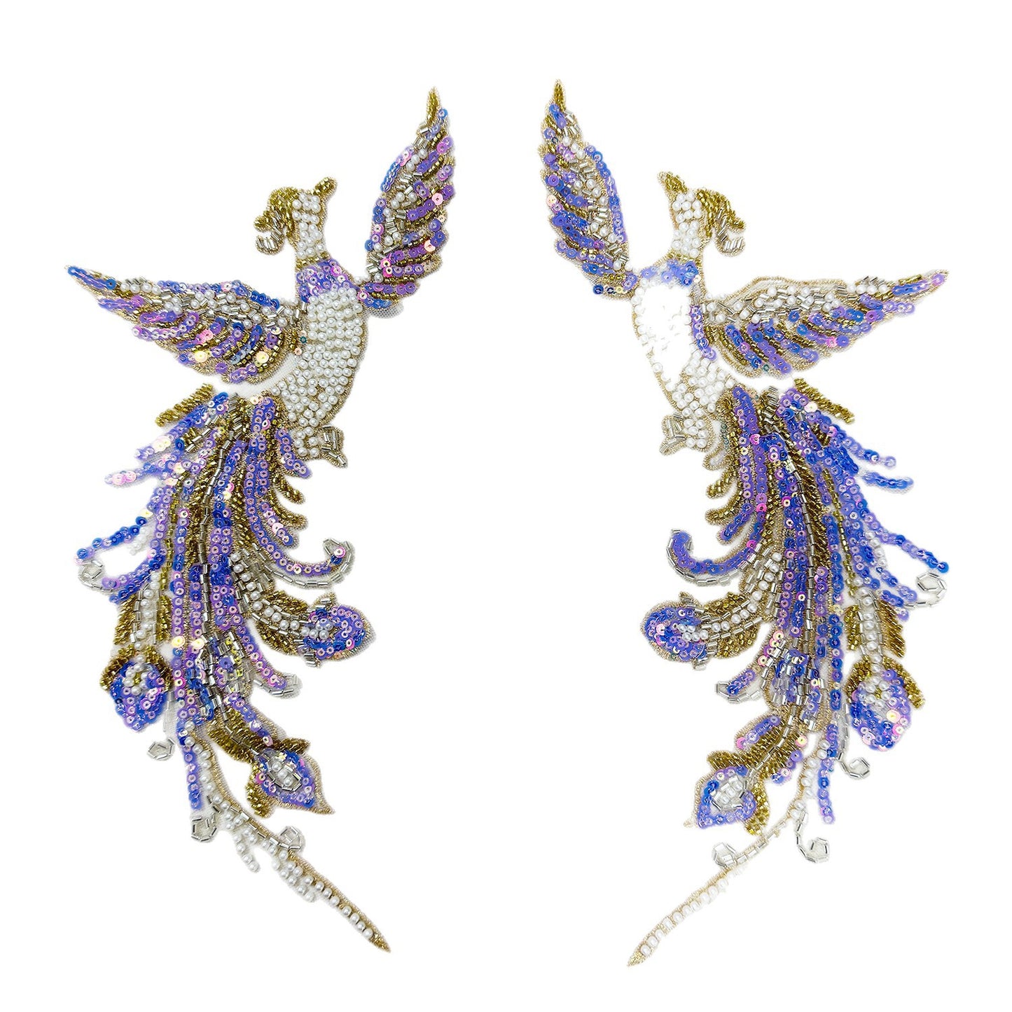SUNMOVE Pair of Embroidery Phoenix for Sewing Project Wedding Dress