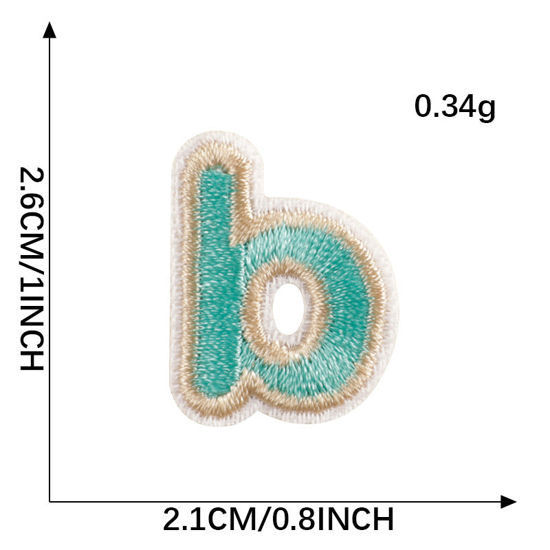 SUNMOVE Letter A-Z Patches Sew On Iron On Embroidery Applique for Clothes Bag Jeans Keychain DIY