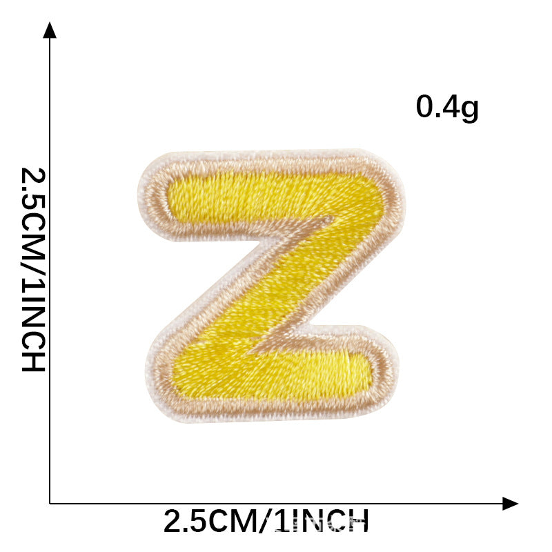 SUNMOVE Letter A-Z Patches Sew On Iron On Embroidery Applique for Clothes Bag Jeans Keychain DIY